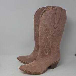 Idyllwind Charmed Dusty Rose Suede Western Heeled Boots Size 10B